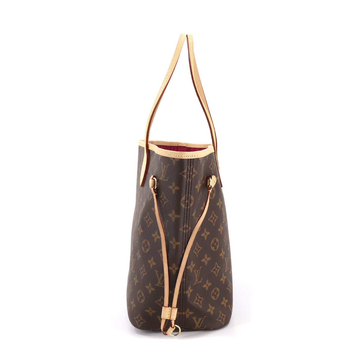 Louis Vuitton Monogram Neverfull MM Tote Bag Brown Pivoine