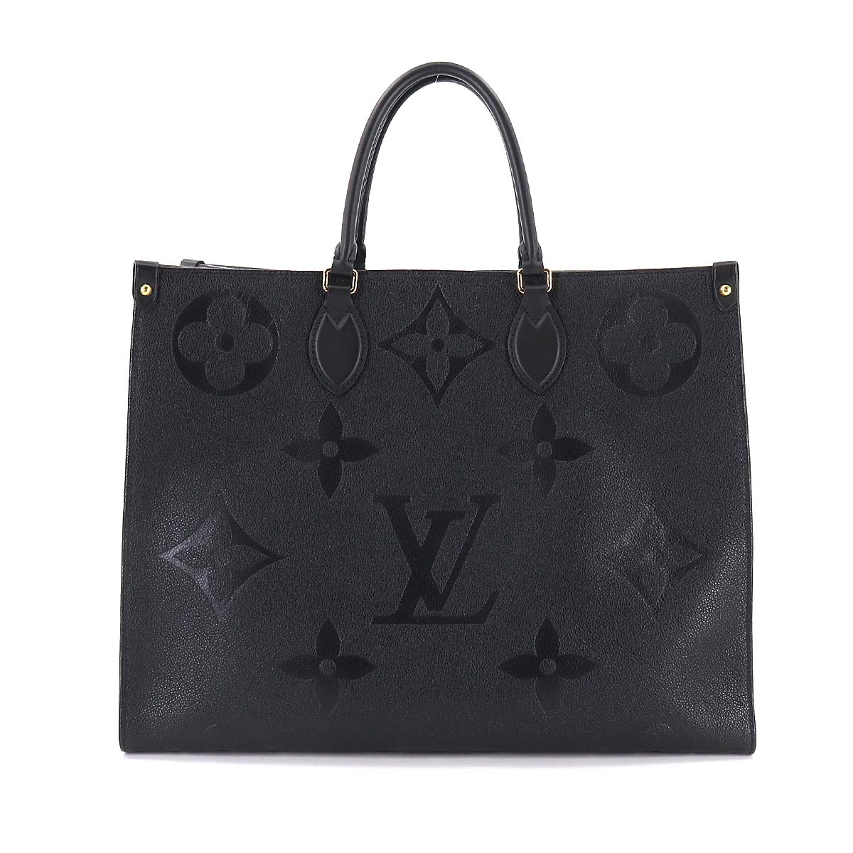 Louis Vuitton Monogram Implant Onthego GM 2Way Shoulder Bag Noir