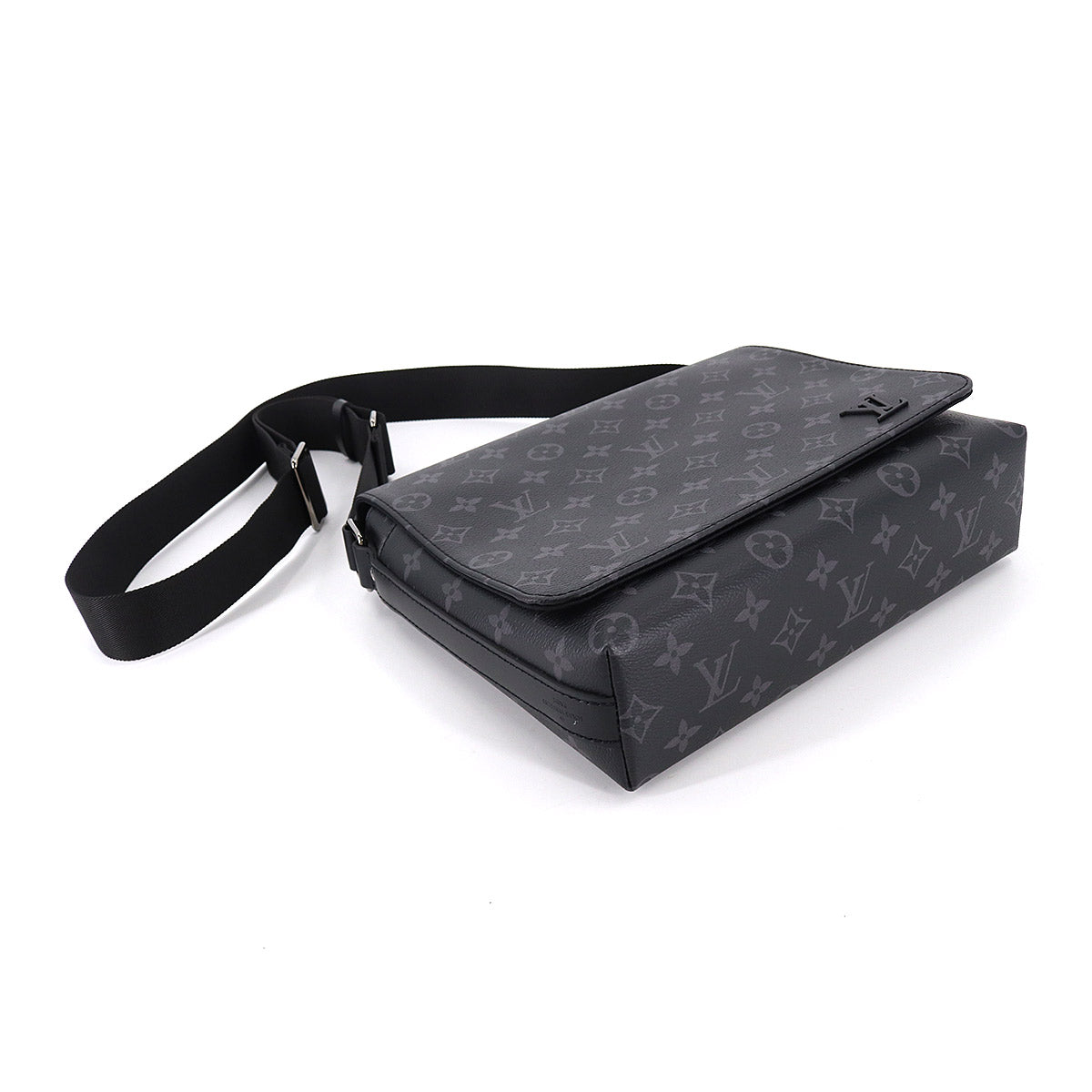 Louis Vuitton Monogram Eclipse District PM NV2 Shoulder Bag Black