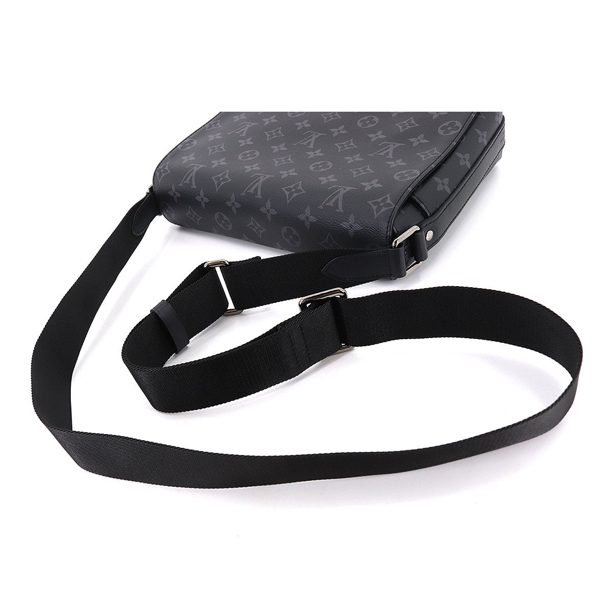 Louis Vuitton Monogram Eclipse District PM NV2 Shoulder Bag Black