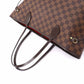 Louis Vuitton Damier Neverfull MM Tote Bag Ebene Brown