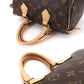 Louis Vuitton Monogram Speedy 25 Hand Bag Brown Gold Metal