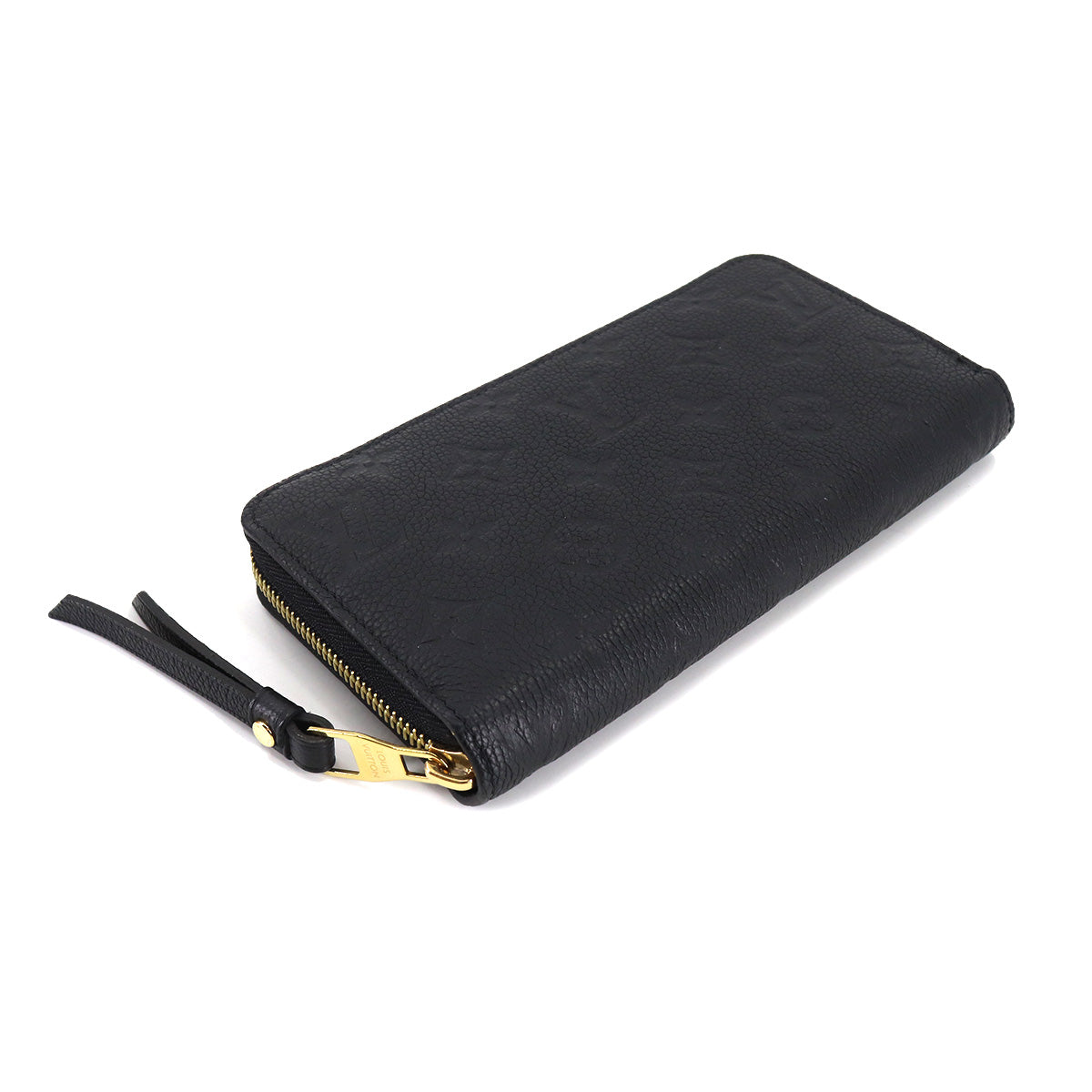 Louis Vuitton Monogram Implant Zippy Wallet Long Leather Noir
