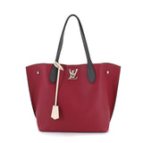 Louis Vuitton Lockme Go Tote Bag Leather Redouin Silver Metal