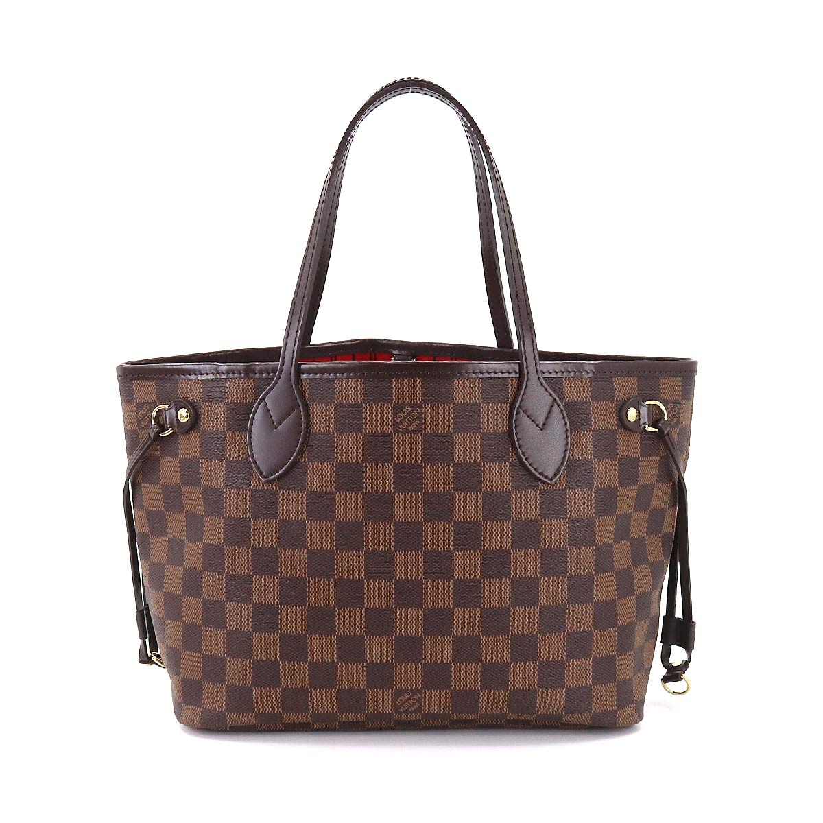 Louis Vuitton Damier Neverfull PM Tote Bag Ebene Brown