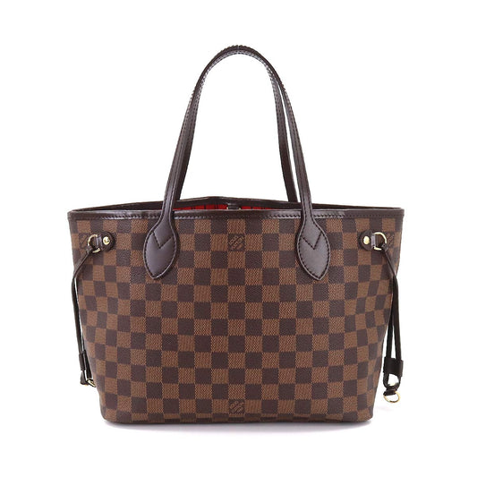 Louis Vuitton Damier Neverfull PM Tote Bag Ebene Brown