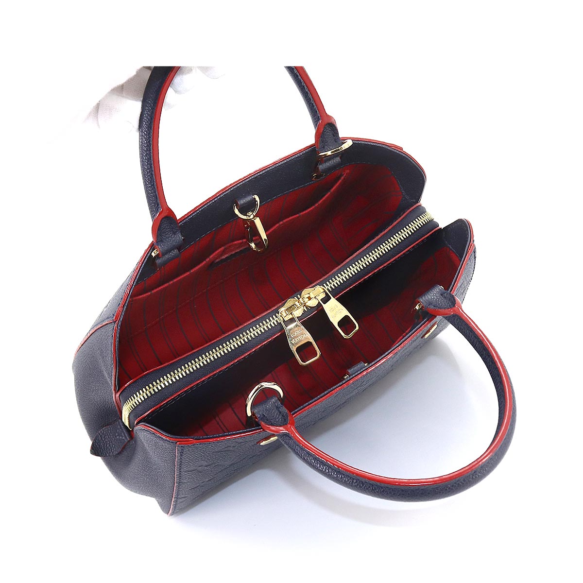 Louis Vuitton Implant Montaigne BB Shoulder Bag Marine Rouge