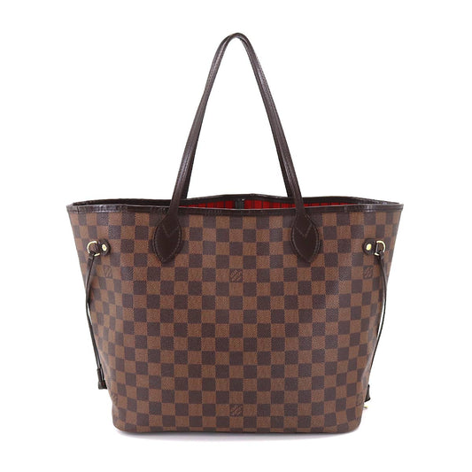 Louis Vuitton Damier Neverfull MM Tote Bag Ebene Cerise Brown