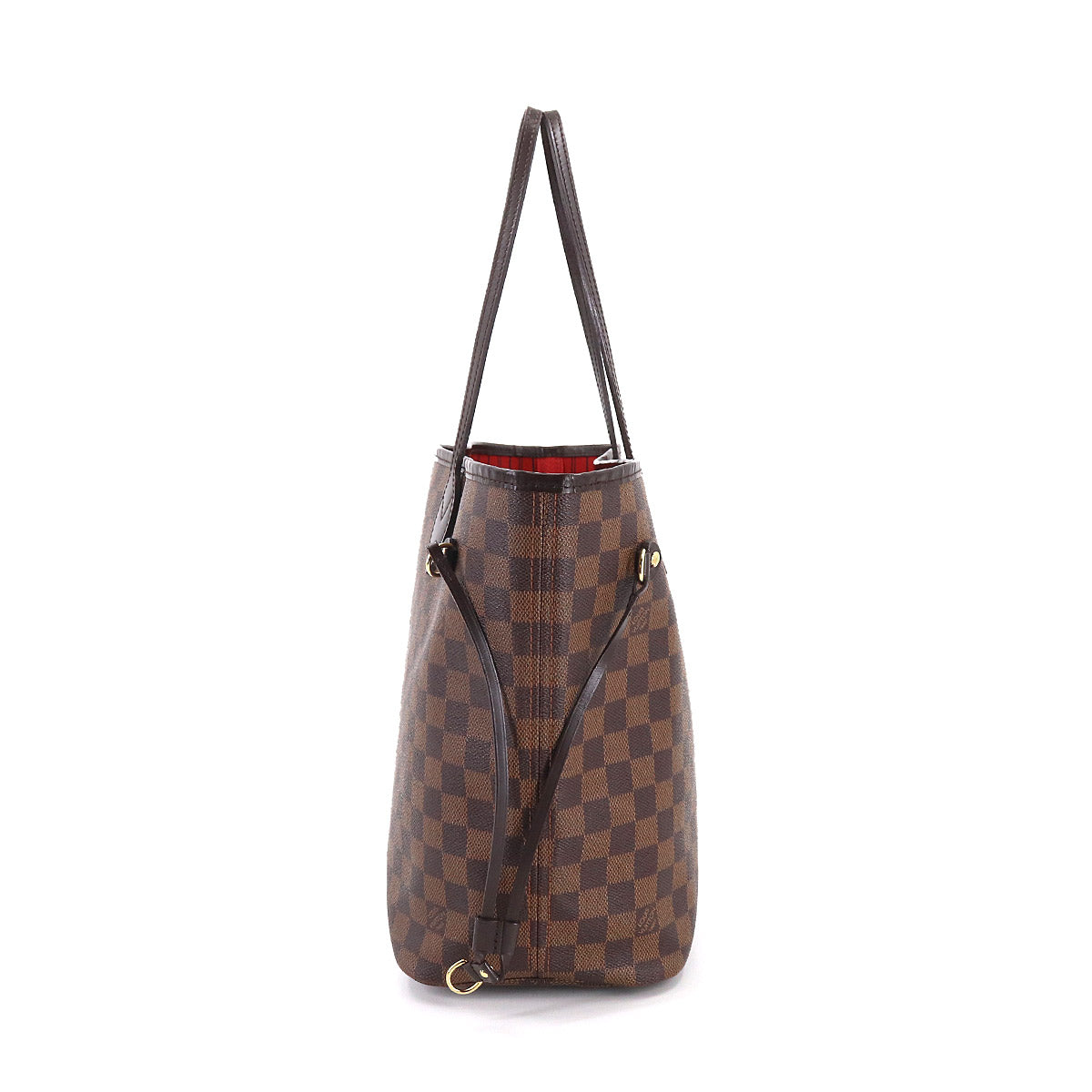 Louis Vuitton Damier Neverfull MM Tote Bag Ebene Cerise Brown