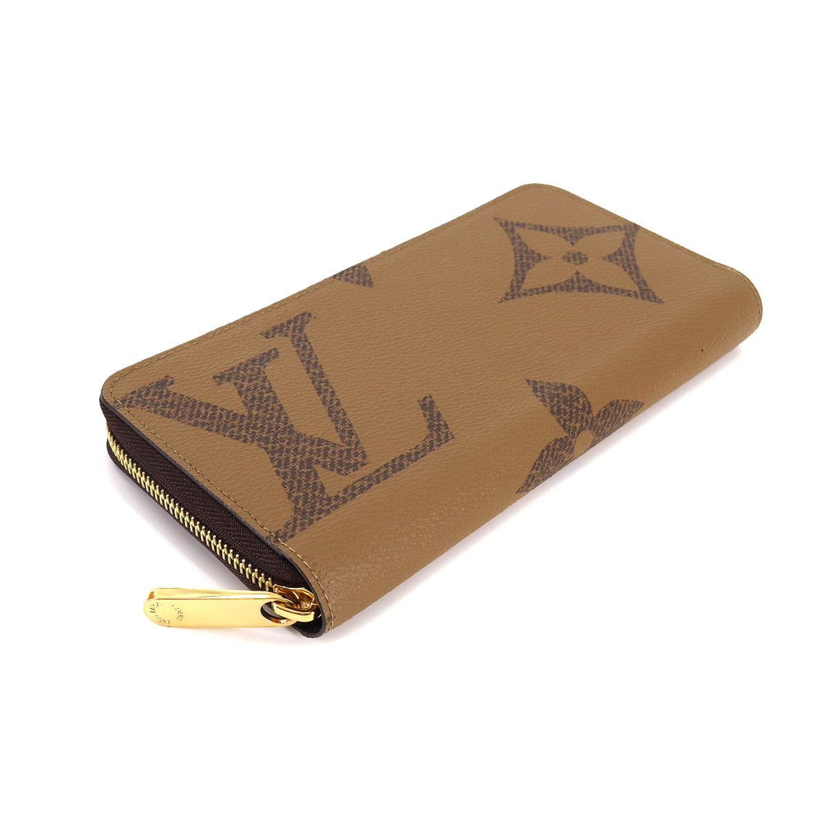 Louis Vuitton Giant Monogram Zippy Wallet Round Zipper Long Brown