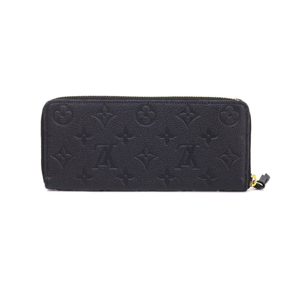 Louis Vuitton Monogram Implant Portefeuille Round Zipper Long Wallet Leather