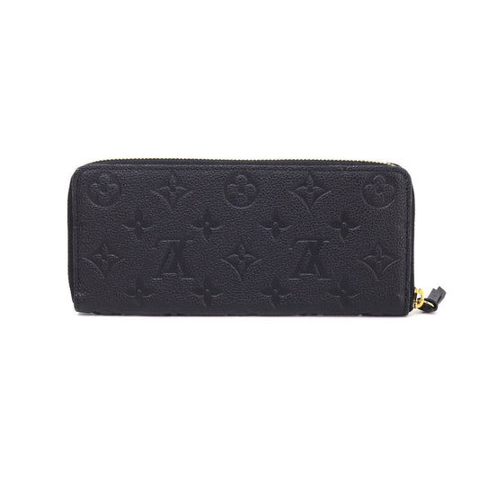 Louis Vuitton Monogram Implant Portefeuille Round Zipper Long Wallet Leather