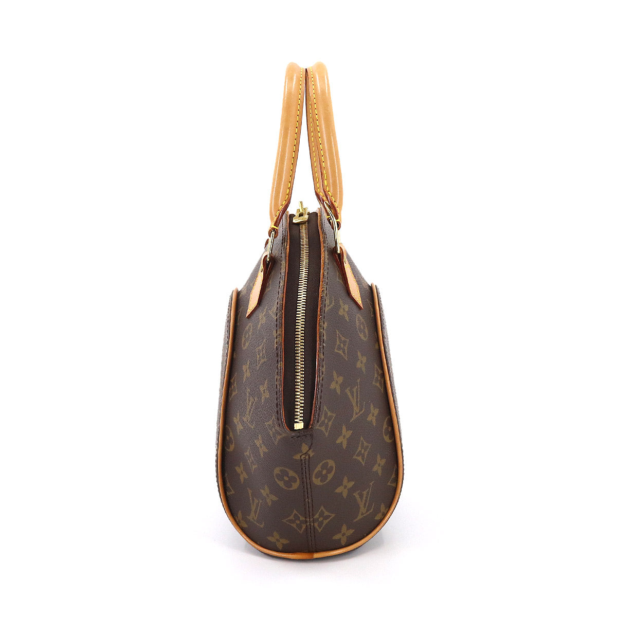 Louis Vuitton Monogram Ellipse PM Hand Bag Brown Gold Hardware
