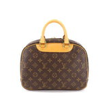 Louis Vuitton Monogram Trouville Hand Bag Brown Gold Hardware