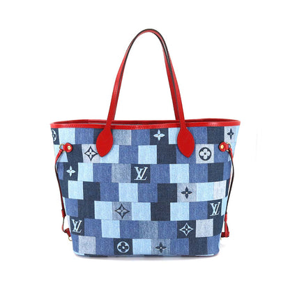Louis Vuitton Patchwork Denim Monogram Neverfull MM Tote