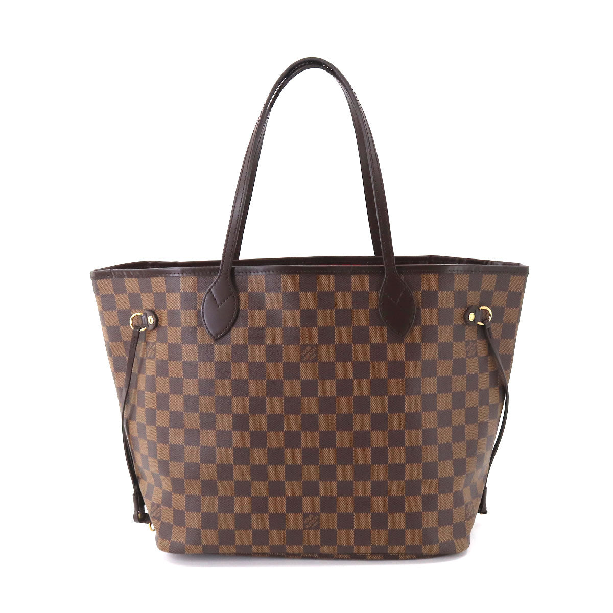 Louis Vuitton Damier Neverfull MM Tote Bag Ebene Cerise Brown