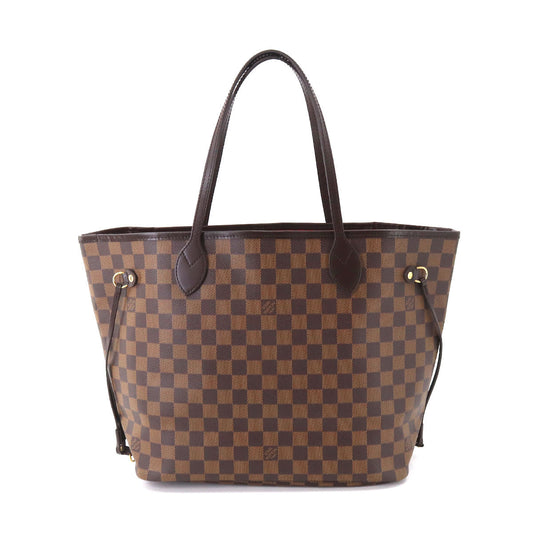Louis Vuitton Damier Neverfull MM Tote Bag Ebene Cerise Brown