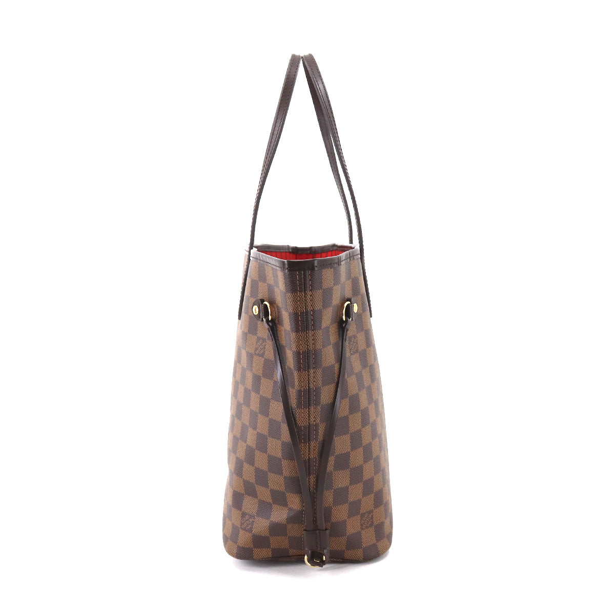 Louis Vuitton Damier Neverfull MM Tote Bag Ebene Cerise Brown