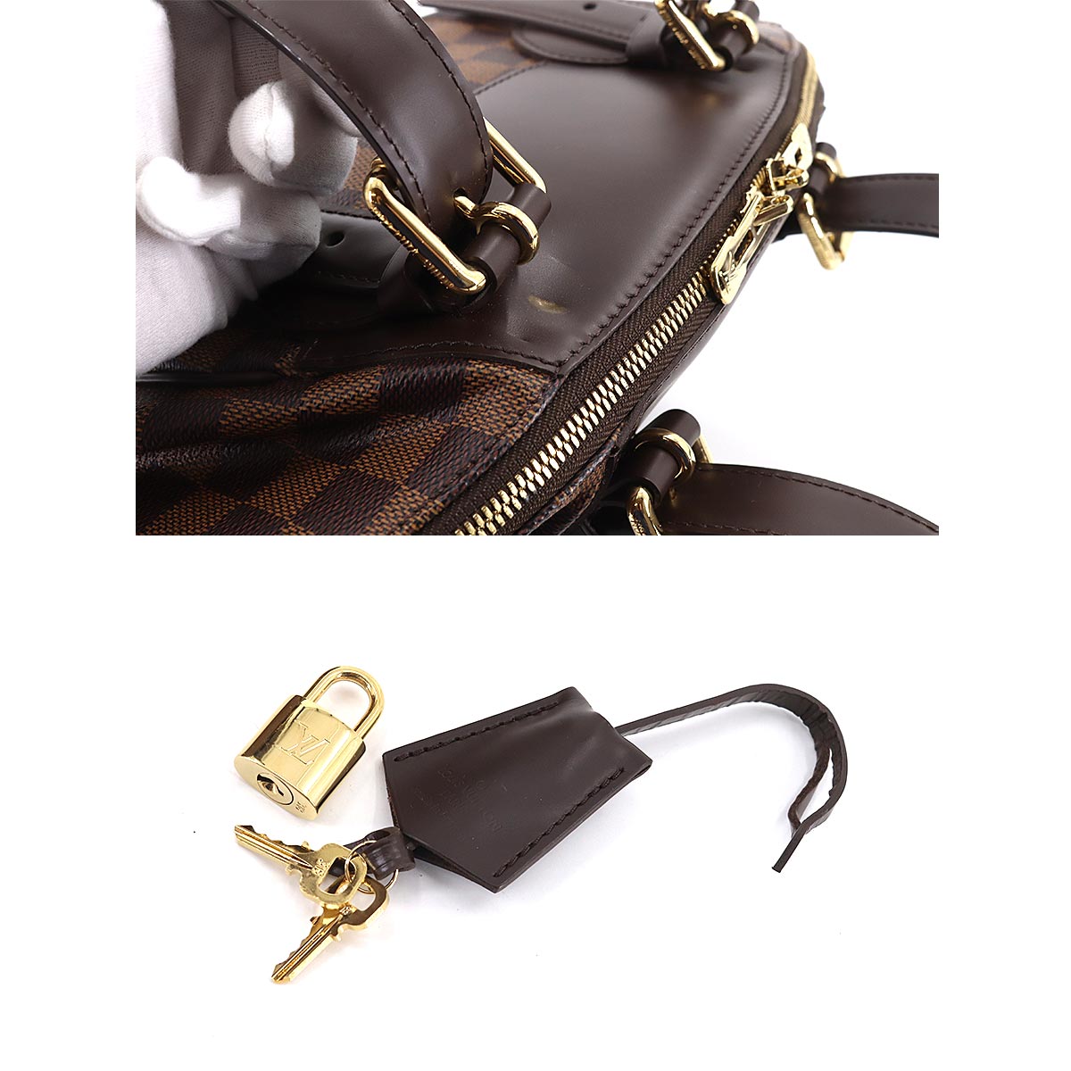 Louis Vuitton Damier Verona MM Shoulder Bag Ebene