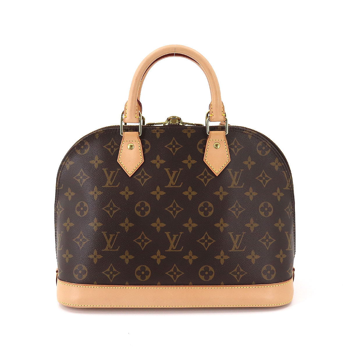Louis Vuitton Monogram Alma PM Hand Bag Brown Gold Hardware