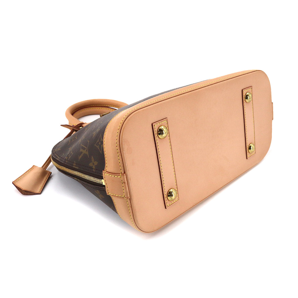 Louis Vuitton Monogram Alma PM Hand Bag Brown Gold Hardware