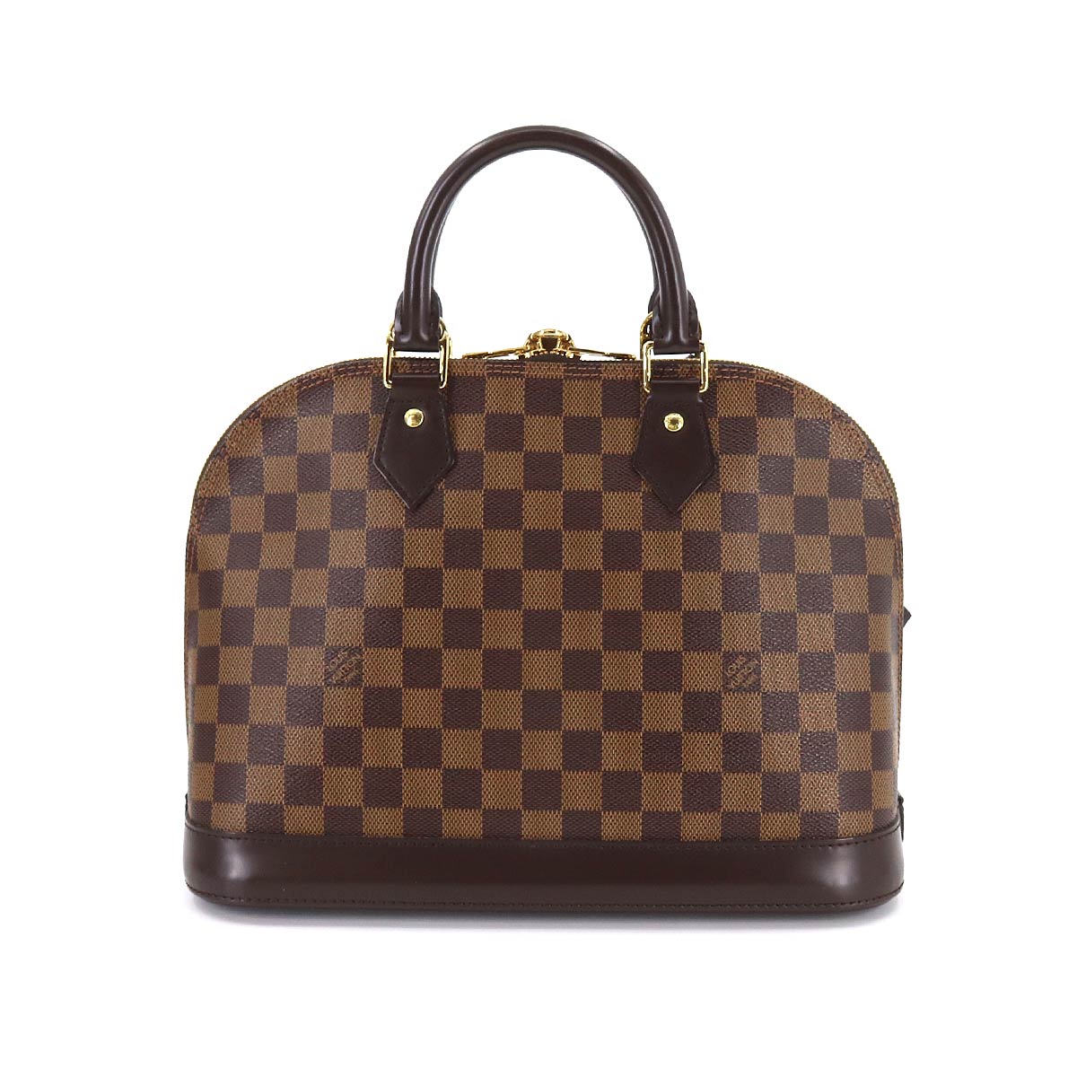 Louis Vuitton Damier Alma PM Hand Bag Ebene Brown