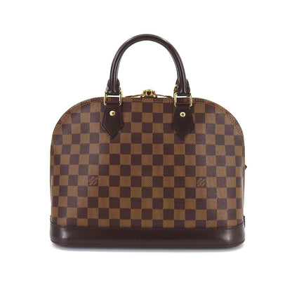 Louis Vuitton Damier Alma PM Hand Bag Ebene Brown