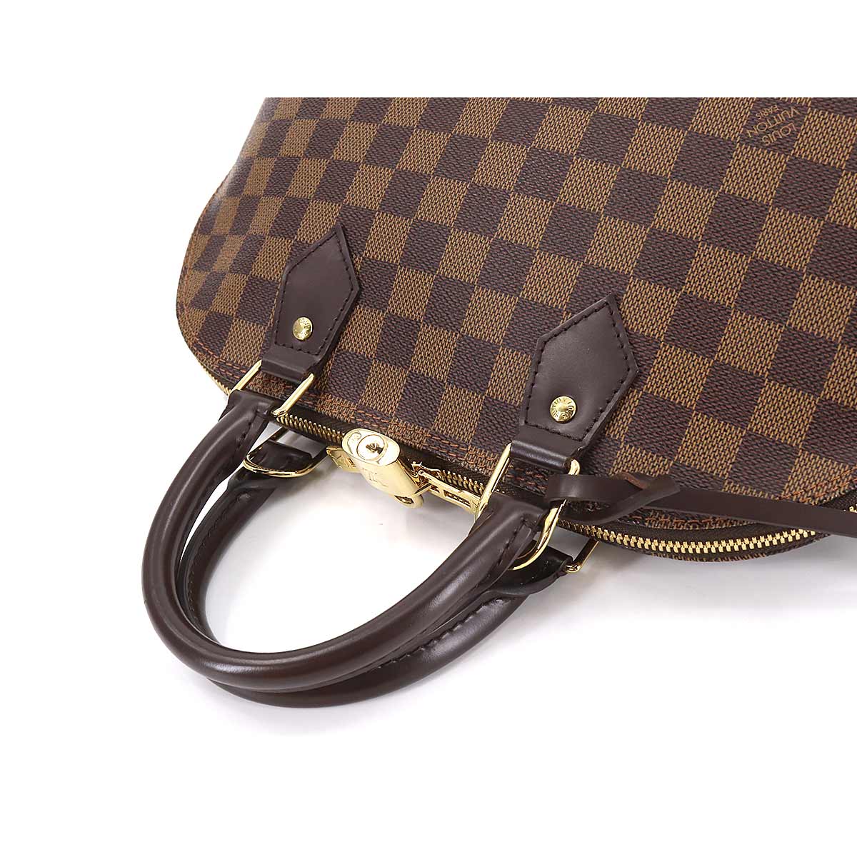 Louis Vuitton Damier Alma PM Hand Bag Ebene Brown