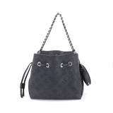 Louis Vuitton Mahina Bella 2way Shoulder Hand Bag Leather Noir