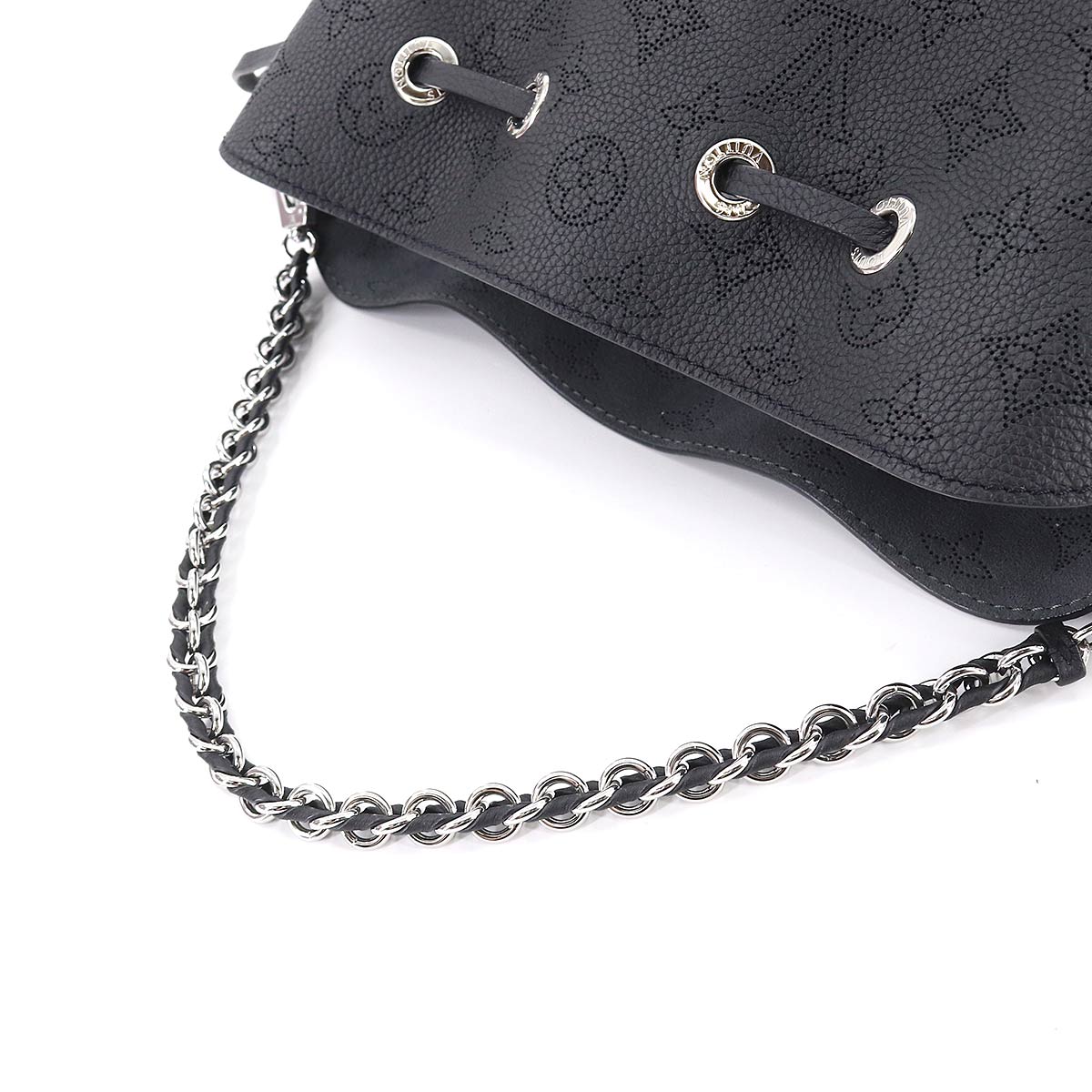 Louis Vuitton Mahina Bella 2way Shoulder Hand Bag Leather Noir