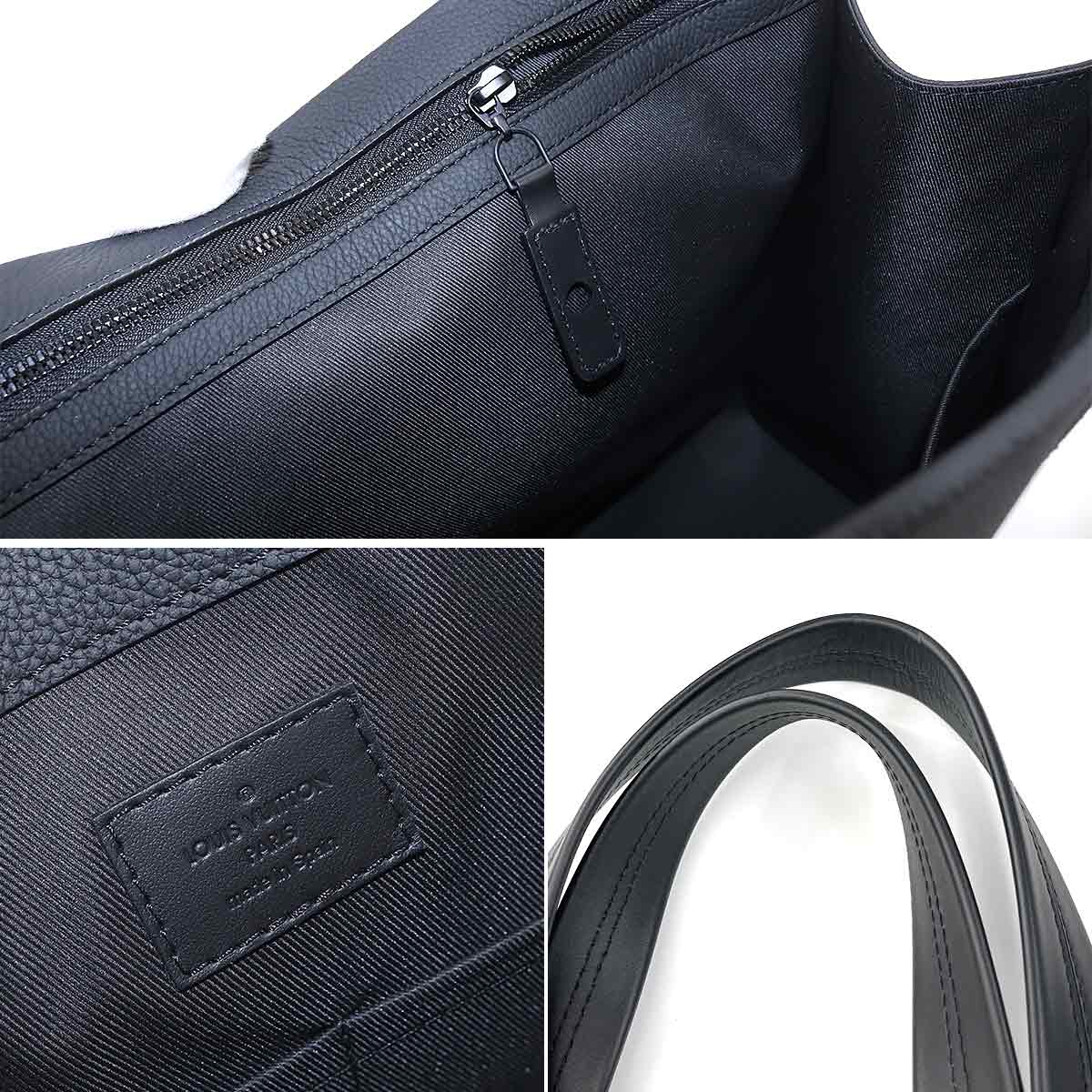 Louis Vuitton Aerogram Takeoff Tote Bag Leather Black