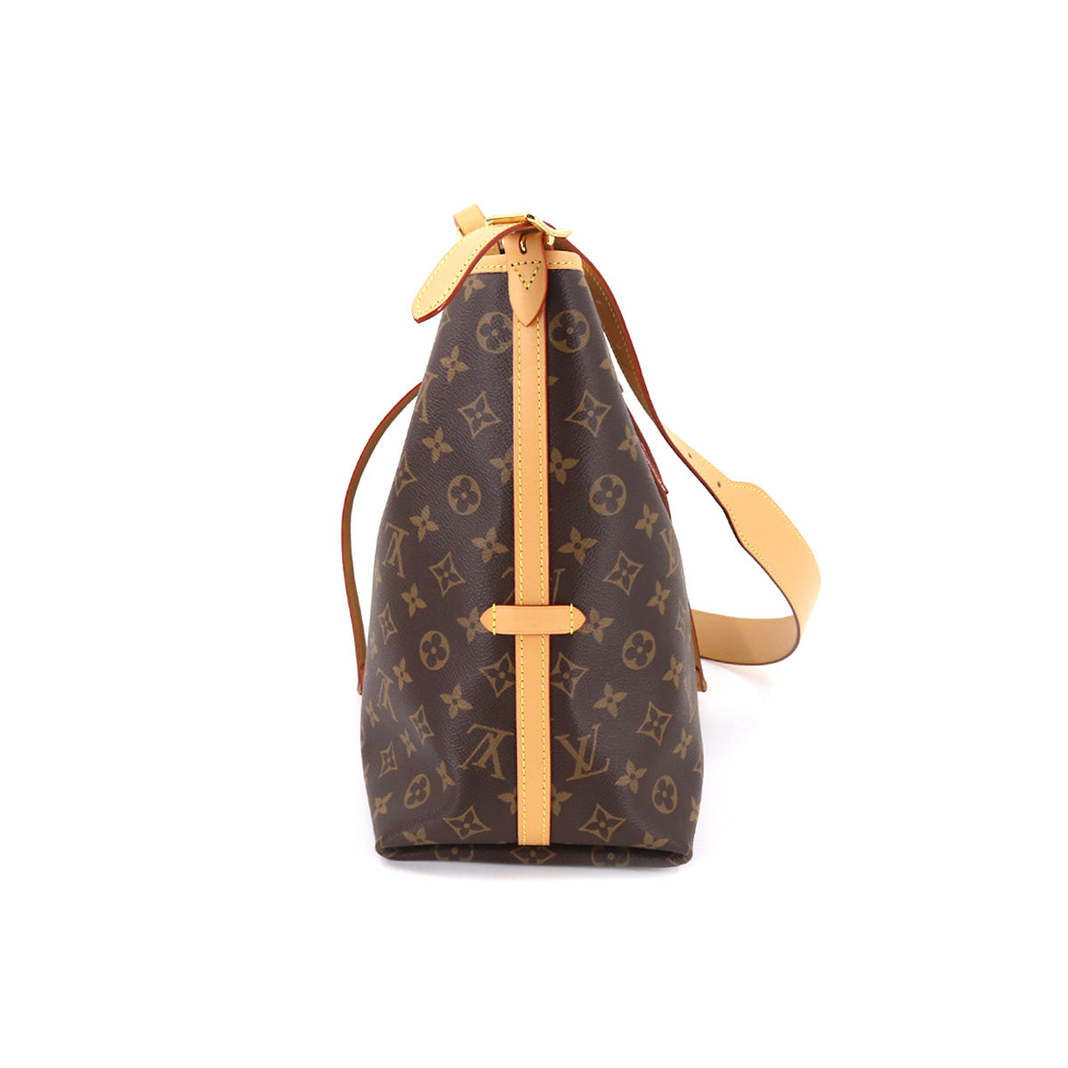 Louis Vuitton Monogram Carryall NM MM Shoulder Bag Brown