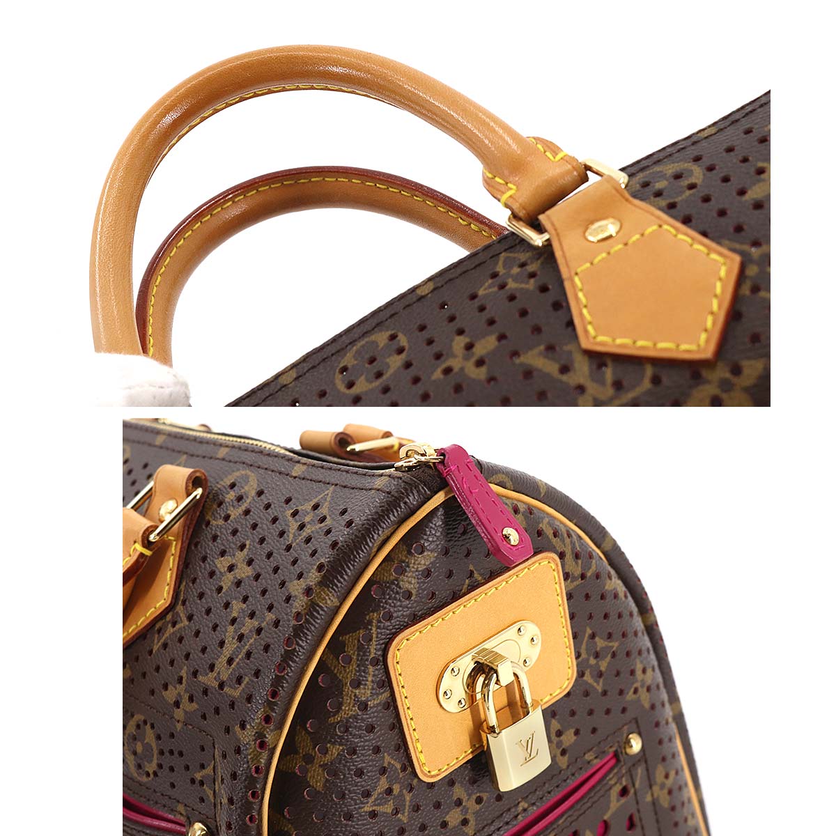 Louis Vuitton Monogram Perfo Speedy 30 Hand Bag Brown