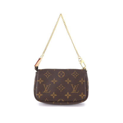 Louis Vuitton Monogram Mini Pochette Accessoires Hand Bag Chain