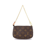 Louis Vuitton Monogram Mini Pochette Accessoires Hand Bag Chain