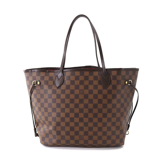 Louis Vuitton Damier Neverfull MM Tote Bag Ebene Cerise Brown