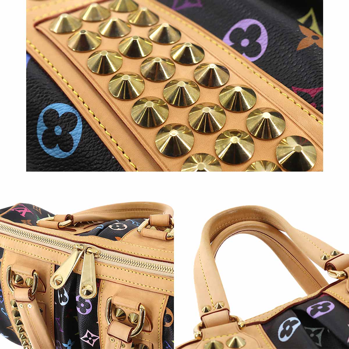 Louis Vuitton MultiColor Courtney MM Shoulder Bag Noir Black