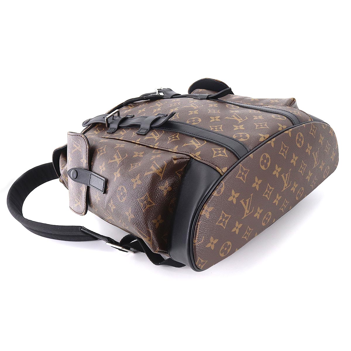 Louis Vuitton Monogram Macassar Christopher PM Backpack Rucksack Brown Noir