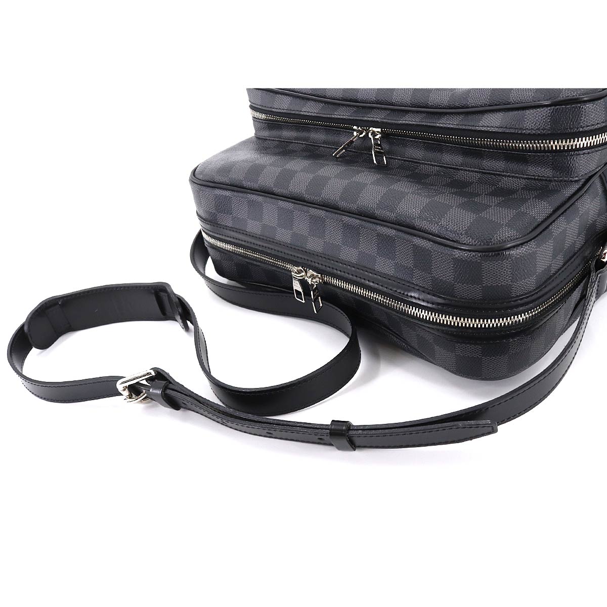 Louis Vuitton Damier Graphite Io Shoulder Bag Black Gray