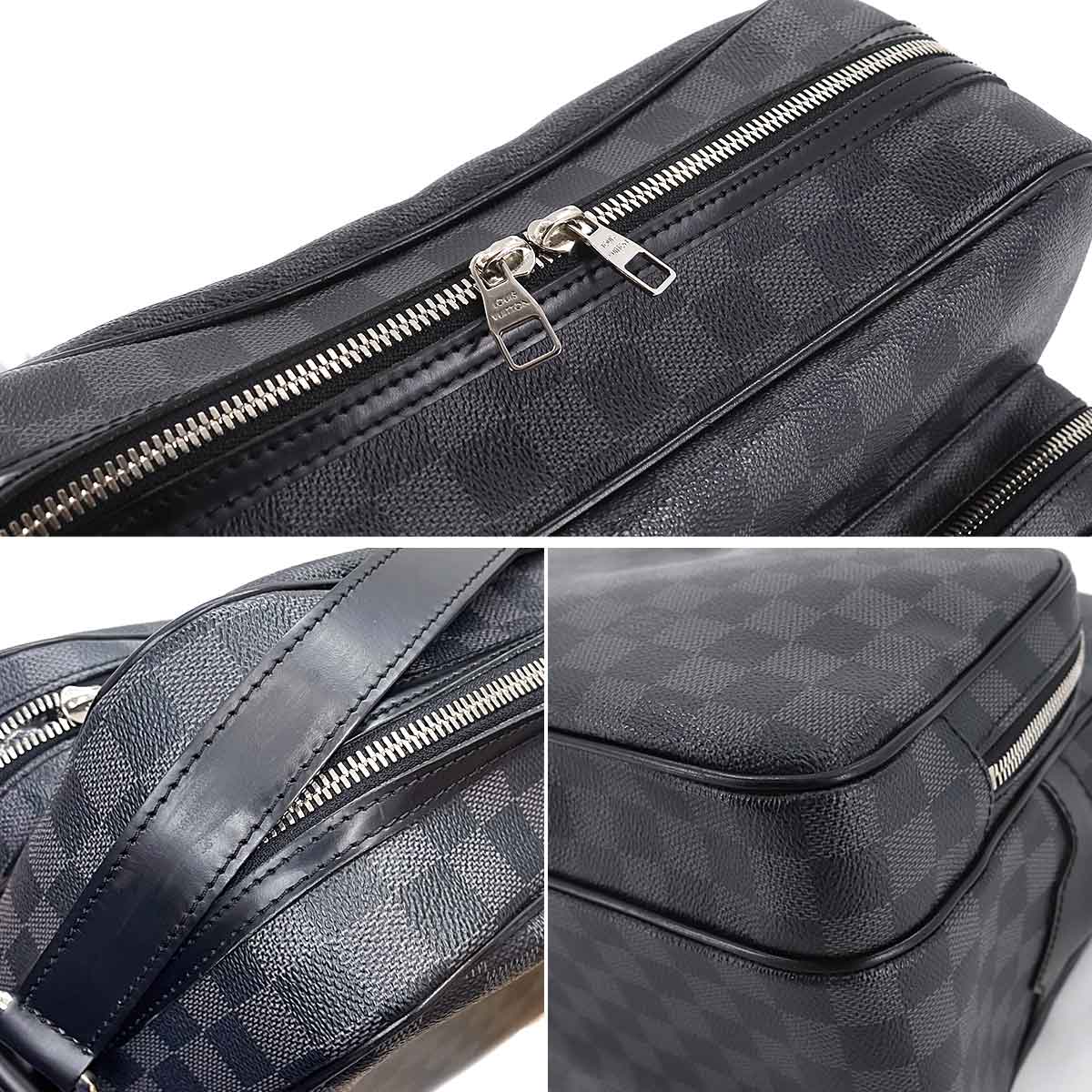Louis Vuitton Damier Graphite Io Shoulder Bag Black Gray