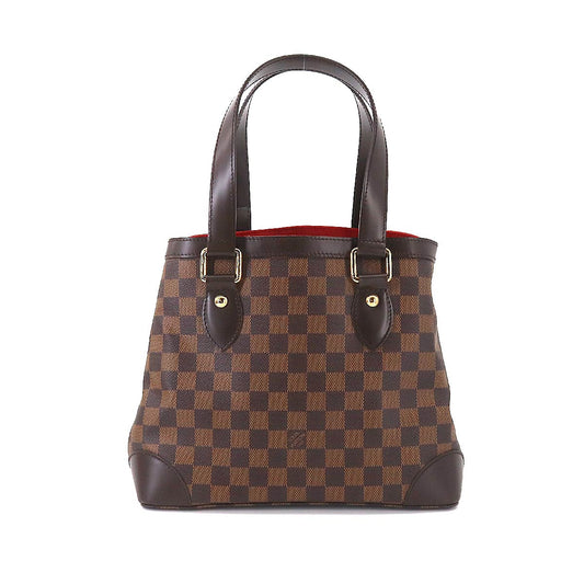 Louis Vuitton Damier Hampstead PM Tote Bag Ebene Gold Hardware