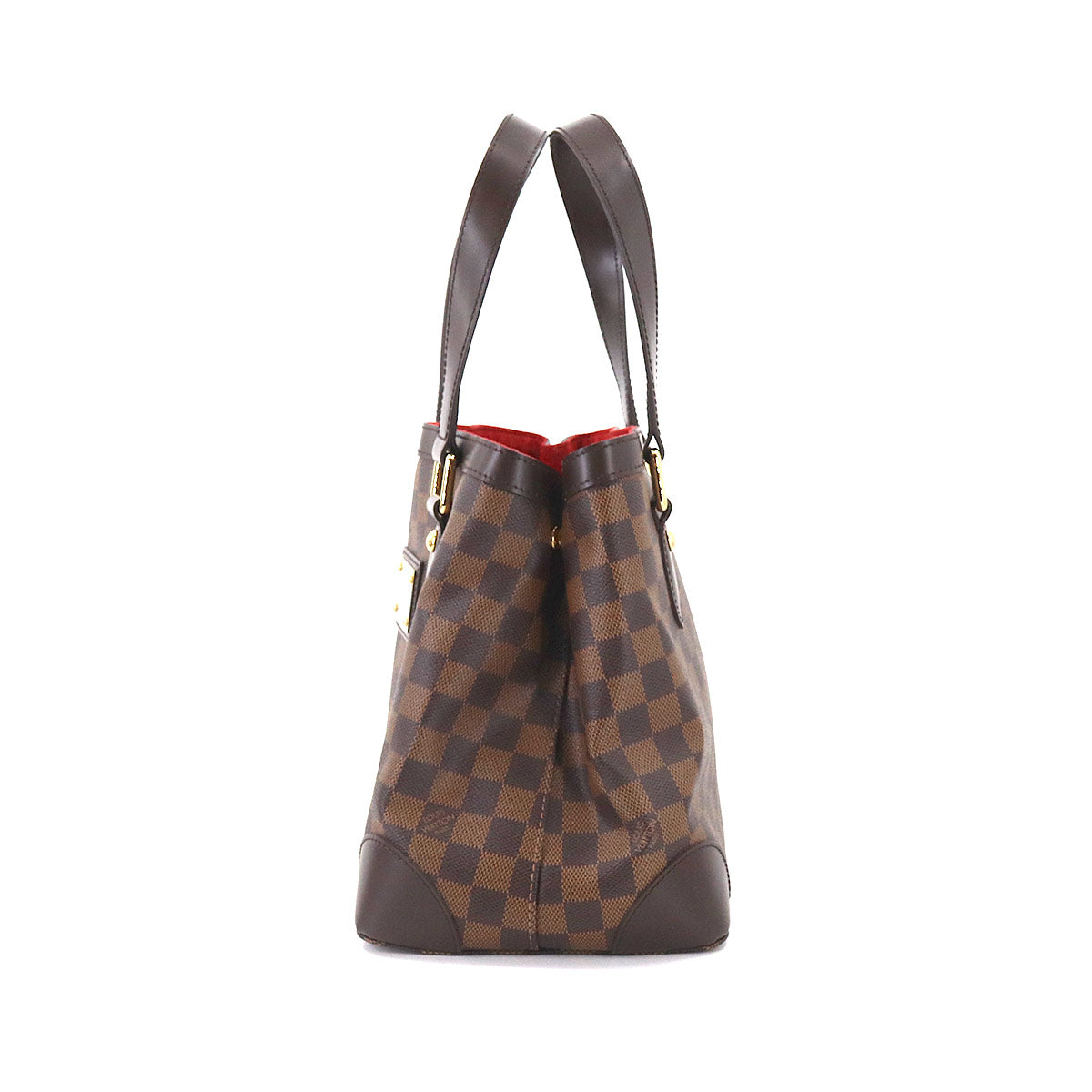 Louis Vuitton Damier Hampstead PM Tote Bag Ebene Gold Hardware