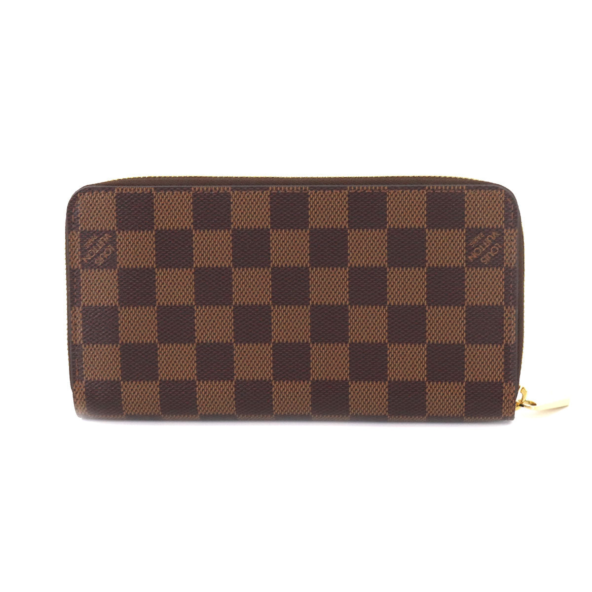 Louis Vuitton Damier Zippy Wallet Round Zipper Long Wallet Ebene Brown