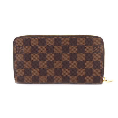 Louis Vuitton Damier Zippy Wallet Round Zipper Long Wallet Ebene Brown