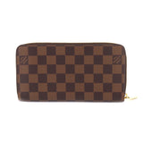 Louis Vuitton Damier Zippy Wallet Round Zipper Long Wallet Ebene Brown