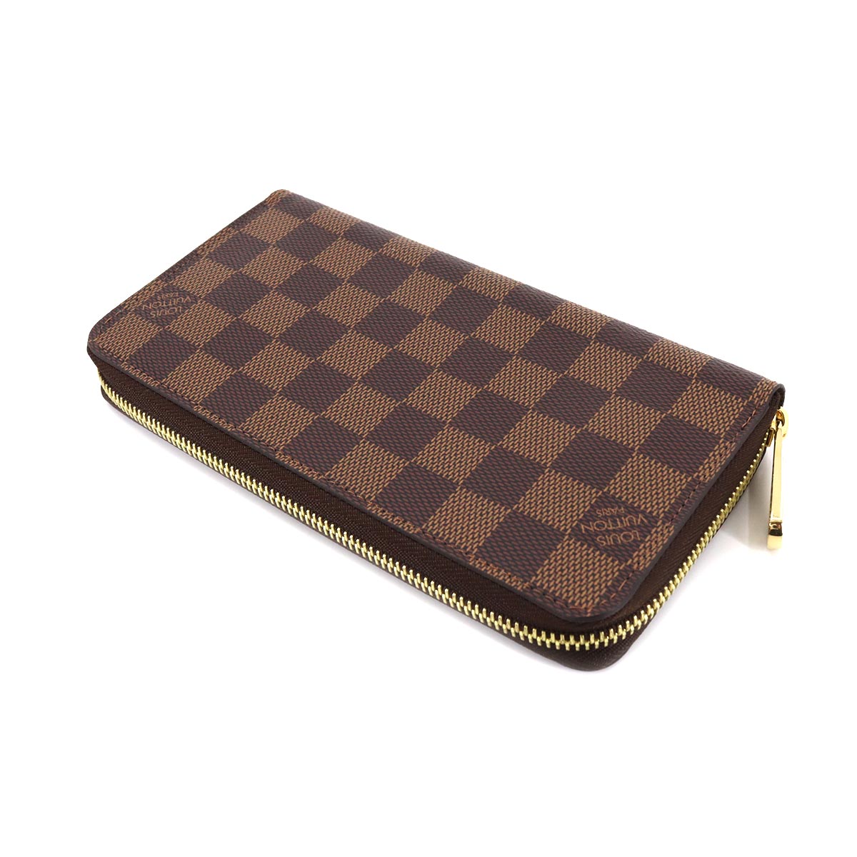 Louis Vuitton Damier Zippy Wallet Round Zipper Long Wallet Ebene Brown