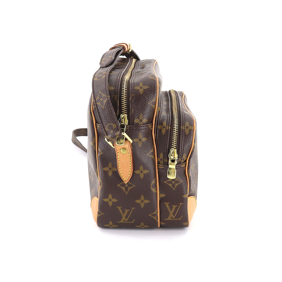 Louis Vuitton Monogram Nile Shoulder Bag Brown Gold Hardware