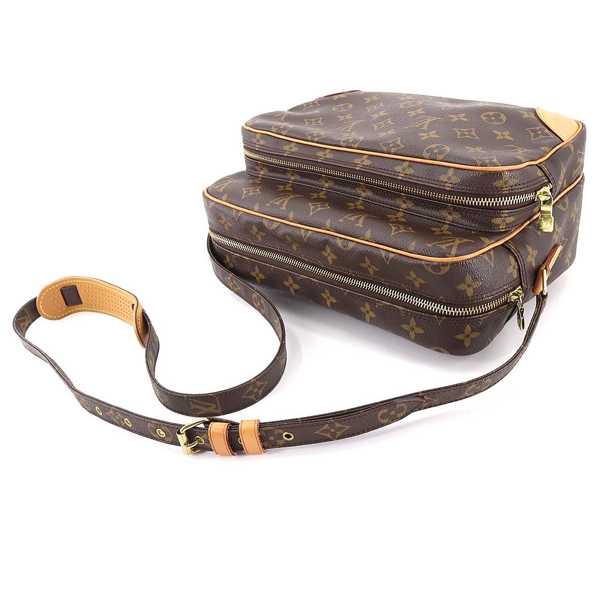 Louis Vuitton Monogram Nile Shoulder Bag Brown Gold Hardware