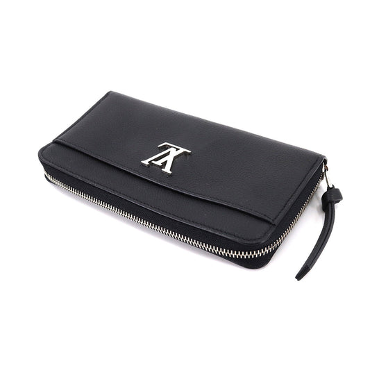 Louis Vuitton Zippy Lockme Round Zipper Long Wallet Leather