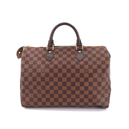 Louis Vuitton Damier Speedy 35 Hand Bag Ebene Brown